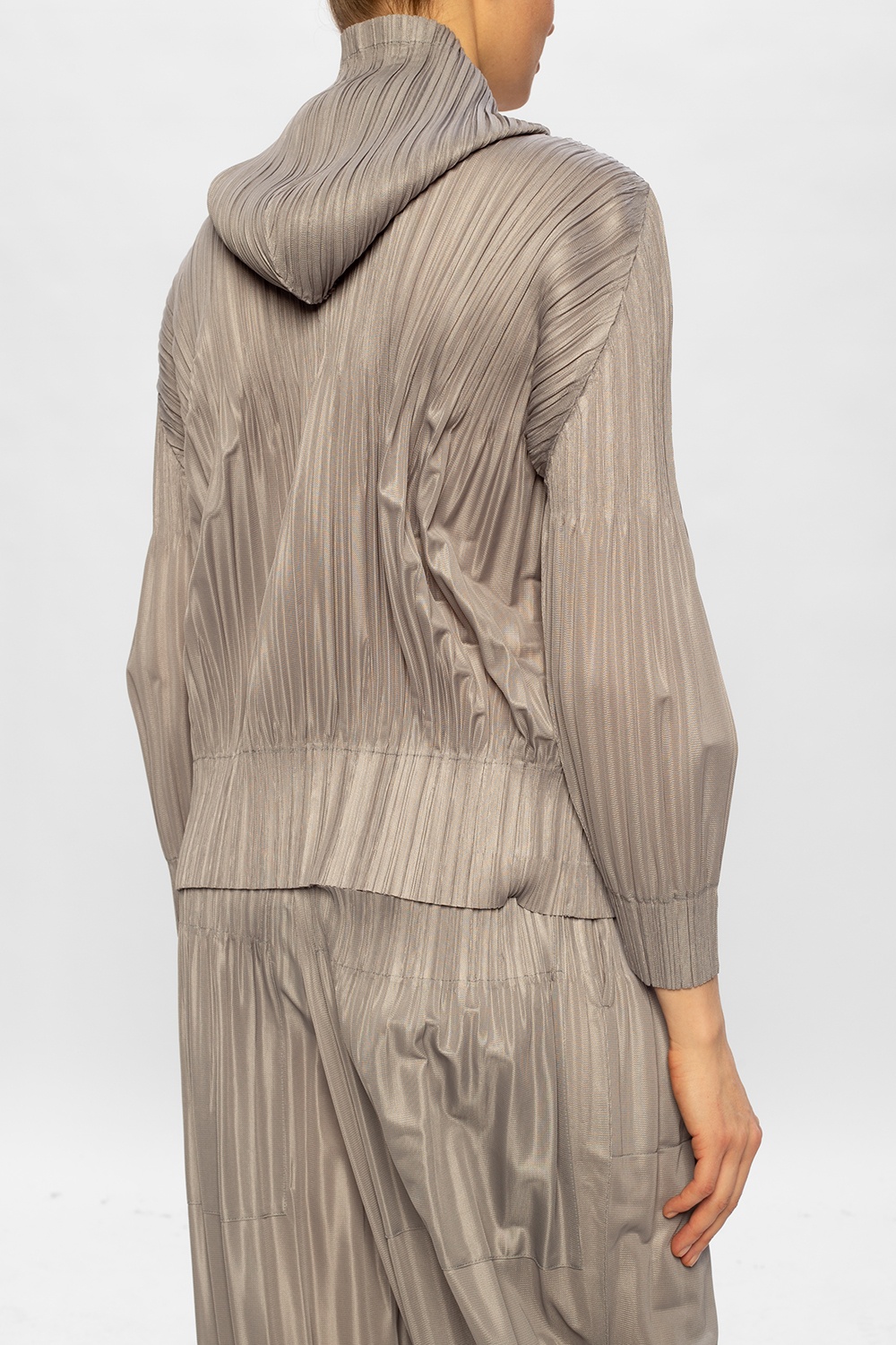 Grey Pleated hoodie Issey Miyake Pleats Please - Toilet